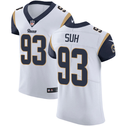 Nike Rams #93 Ndamukong Suh White Men's Stitched NFL Vapor Untouchable Elite Jersey